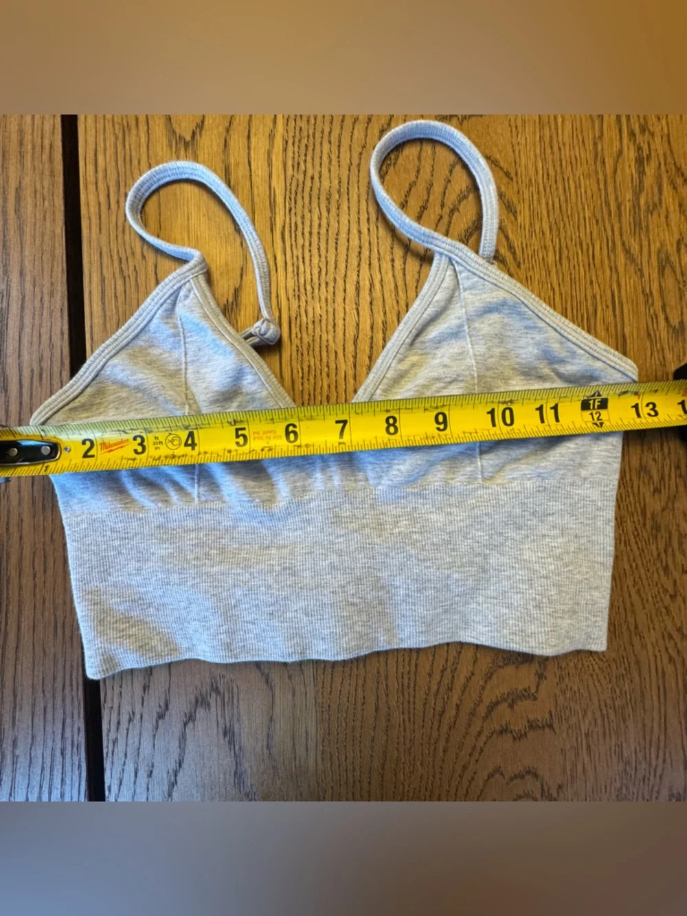 ALO Yoga Light Gray Ribbed Bralette Top‎